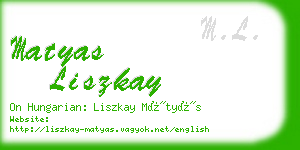 matyas liszkay business card